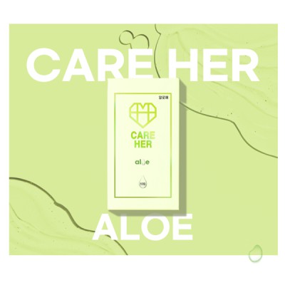 얇은 두께로 밀착감을 높인 케어허 알로에 무꼭지형 10p | CARE HER